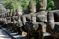 Statues Lining Entrance to Angkor Thom complex