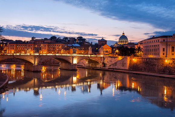 View from Ponte Sant' Angelo, Rome