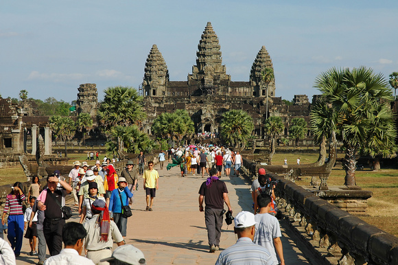 Tourists at Angkor Wat