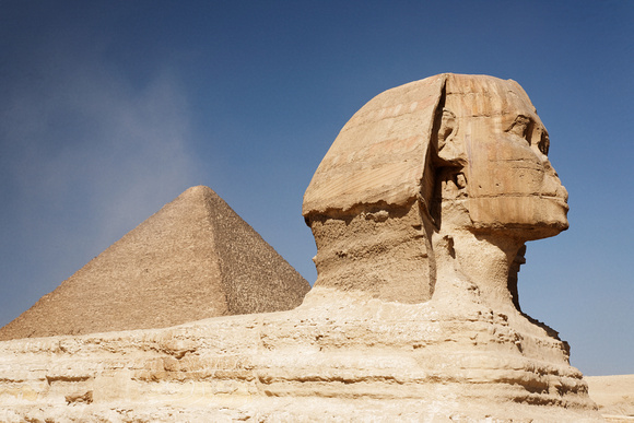 Great Sphinx and Pyramid at Giza