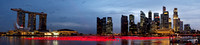 Singapore Skyline Panorama at Twilight