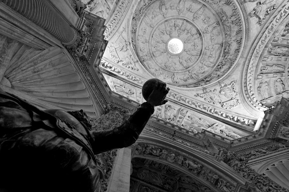 Inside Seville Cathedral (B&W)