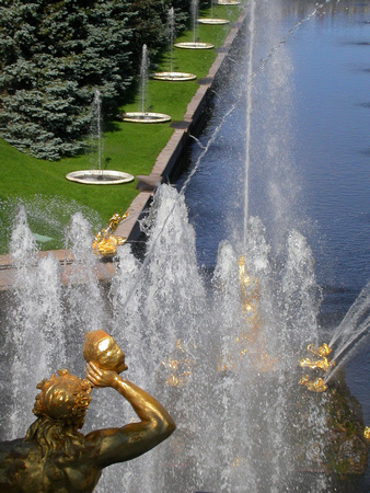 Fountain View from Peterhof Palace