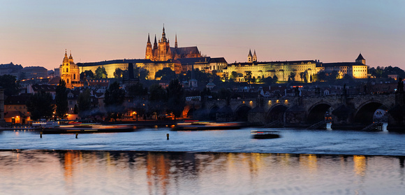 Prague Castle Panorama at Dusk