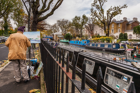 Painter and House Boats, Little Venice