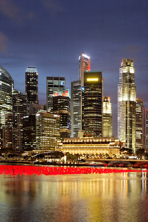 Singapore Skyline at Twilight