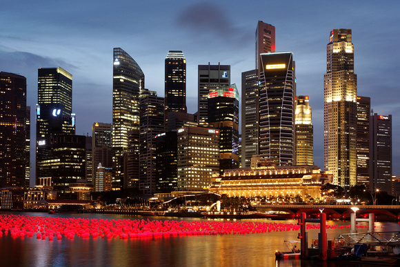 Singapore Skyline at Twilight