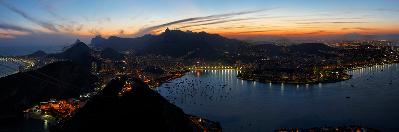 Panoramic View of Rio at Dusk