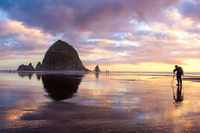 Sunset at Haystack Rock, Cannon Beach