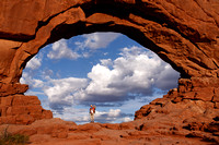 Man and child at Windows Arch