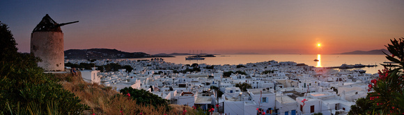 Mykonos Sunset Panorama