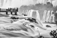 Viewing Iguazu Falls (B&W)