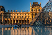 Louvre Museum at Sunset